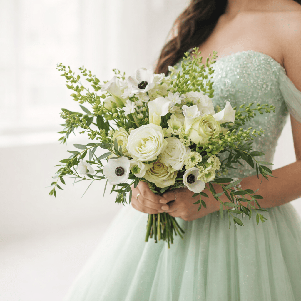 Blanca Pureza Quinceañera Flowers Collection — All-White Elegance Farm-Direct (2026)