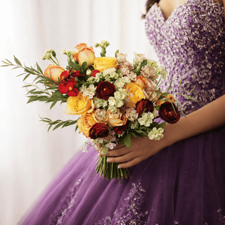 Fuego & Ámbar Quinceañera Flowers Collection — Burgundy & Warm Tones Farm-Direct (2026)