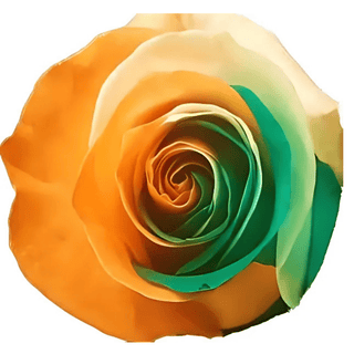 Green Orange White Rose Tinted (Fresh Cut)