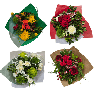 Holiday Edit Christmas Bouquet – Wholesale Roses, Mums & Berry Bouquets | Farm Direct