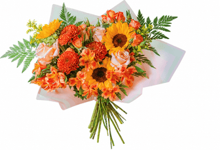 Maple Fall Bouquet – Wholesale Sunflower & Bronze Cremon Harvest Bouquets | Farm Direct