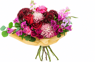 Twilight Syrup Bouquet – Wholesale Jewel-Tone Rose & Lavender Cremon Bouquets | Farm Direct