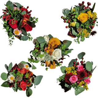 Petite Messy With Roses Fall & Thanksgiving Collection Floral Bouquets