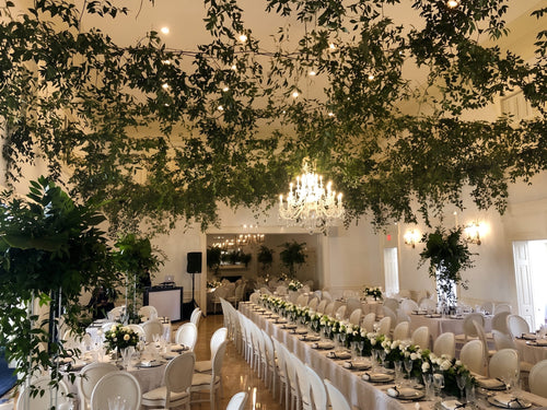 Reception Package — Smilax for Tables & Ceiling Runs