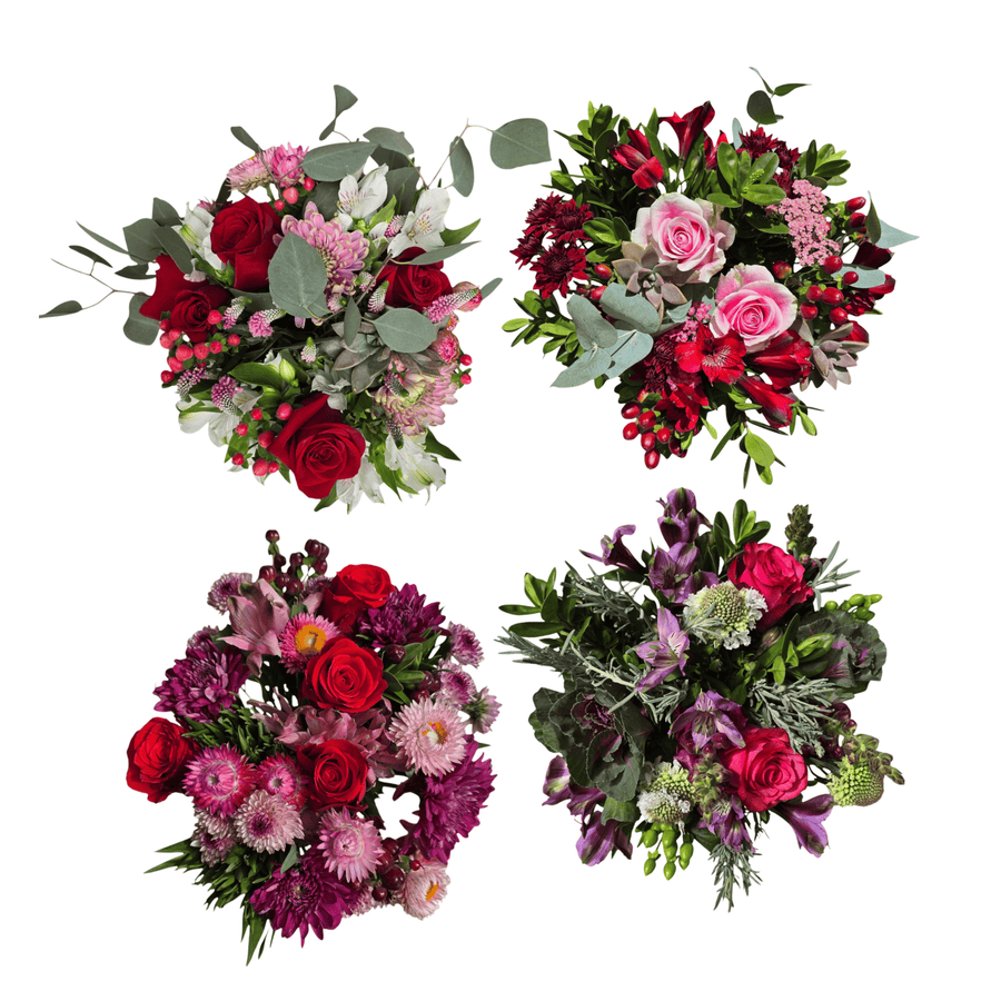 Messy Rose Bouquet – Fresh Cut Rose & Greens Retail Bouquet Assortment