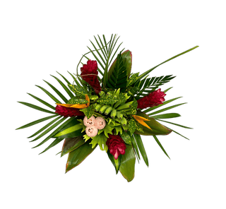 Rainforest Pink Large Tropical Round Bouquet By Magic Flowers