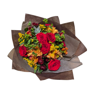 Supreme Fall Bouquet – Wholesale Premium Rose & Eryngium Harvest Bouquets | Farm Direct