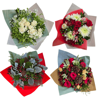 Supreme Christmas Bouquet – Wholesale Premium Roses & Pinecone Bouquets | Farm Direct