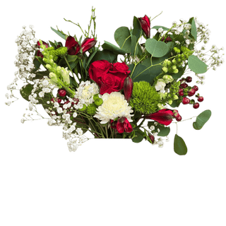 Artisan Christmas Bouquet - Design 1 - Red & White - original Christmas bouquet photograph