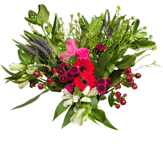 Artisan Christmas Bouquet - Design 2 - Pink & Berry Tones - original Christmas bouquet photograph