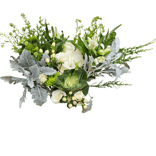 Artisan Christmas Bouquet - Design 3 - White & Silver - original Christmas bouquet photograph