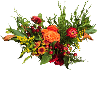 Artisan Christmas Bouquet - Design 4 - Warm Mixed Flowers - original Christmas bouquet photograph