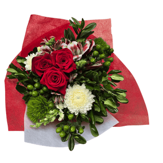Holiday Edit Christmas Bouquet - Design 2 - Red & White - original Christmas bouquet photograph