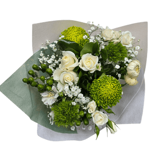 Holiday Edit Christmas Bouquet - Design 3 - White & Green - original Christmas bouquet photograph
