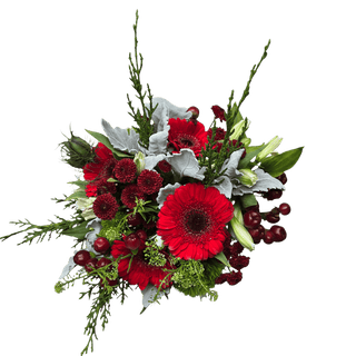 Wild Flora Petite Christmas Bouquet - Design 2 - Red & White - original Christmas bouquet photograph