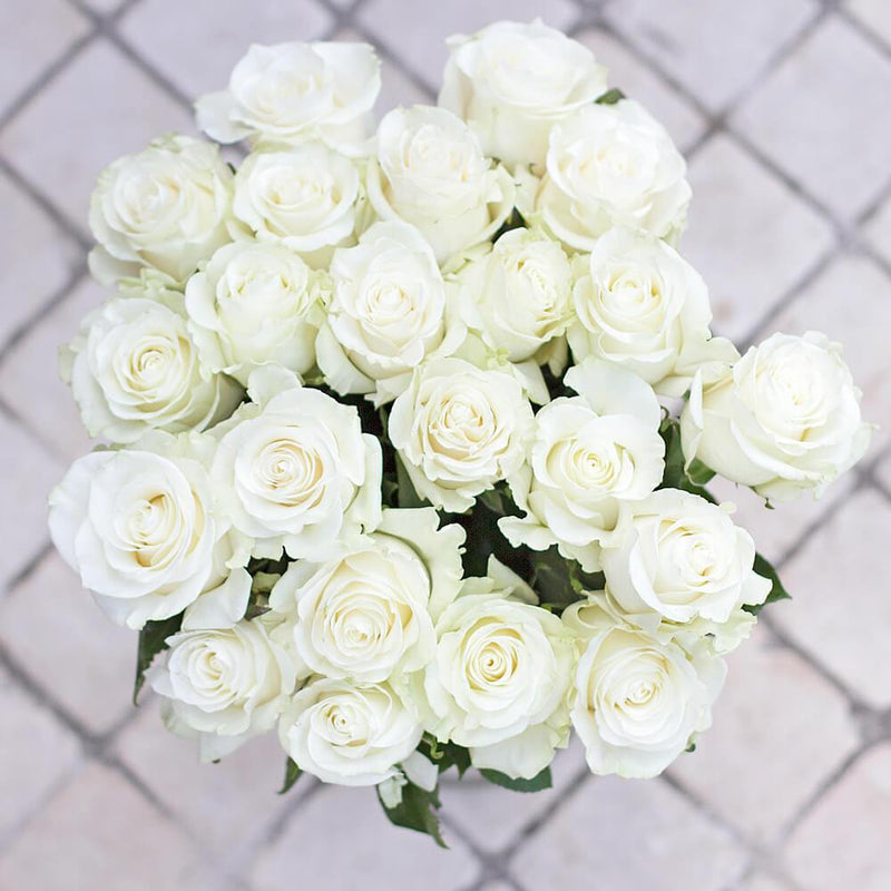 Buy Online High quality and Fresh White Rose - Greenchoice Flowers